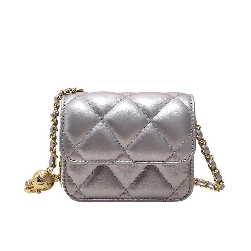 NXITK Belt Bag Mini Belt Bag for Women Crossbody Bag Purse Small Leather Waist Bag Fashionable Waist Purse Trendy Belt Purse (MINISilver)